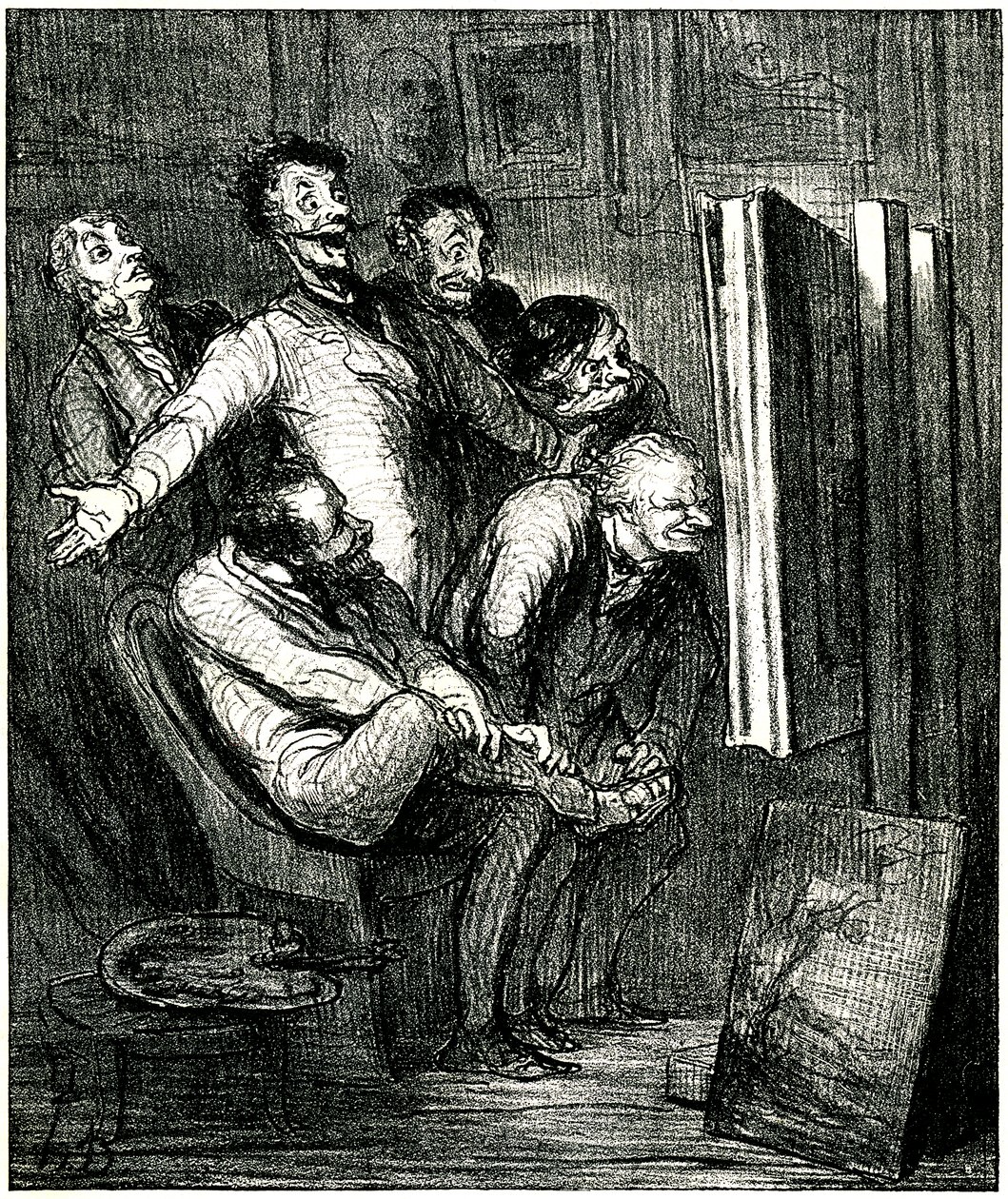 Kritikere foran et maleri af Honore Daumier