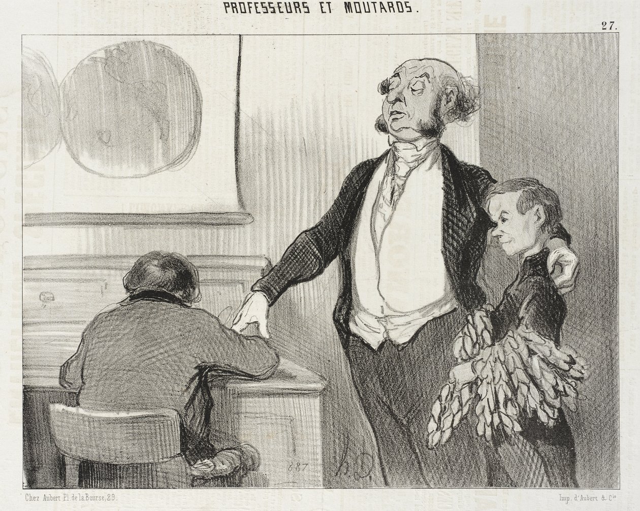 I denne annonce, som De vil sende til alle aviserne af Honoré Daumier