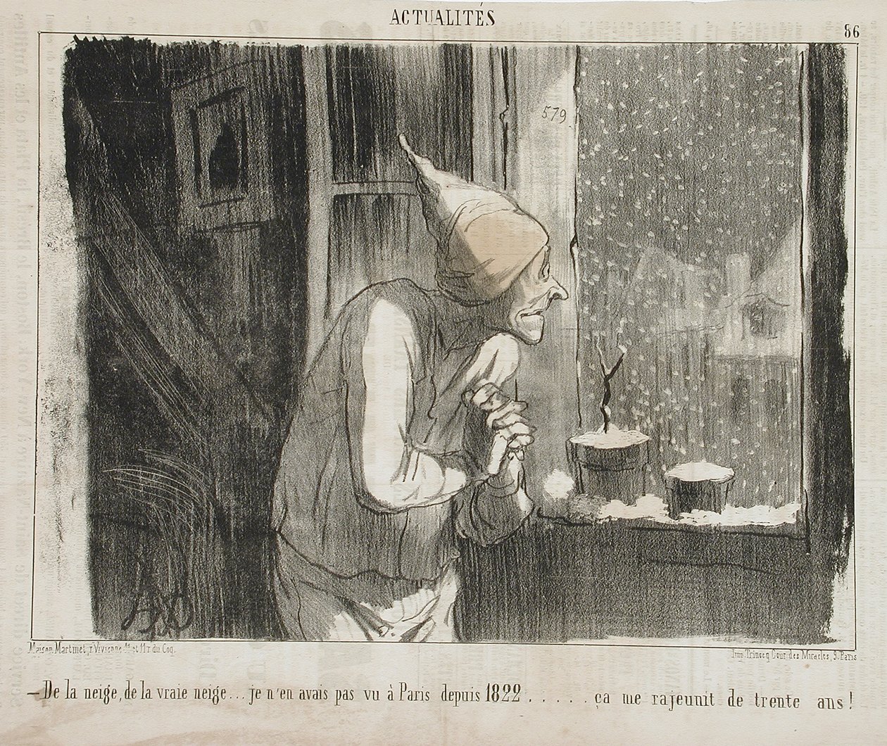 Sne, rigtig sne... af Honoré Daumier
