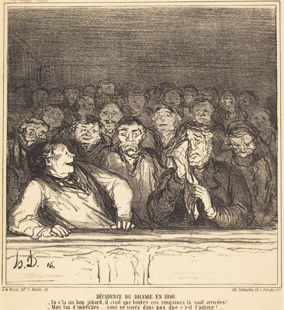 Dramaets tilbagegang i 1866 af Honoré Daumier