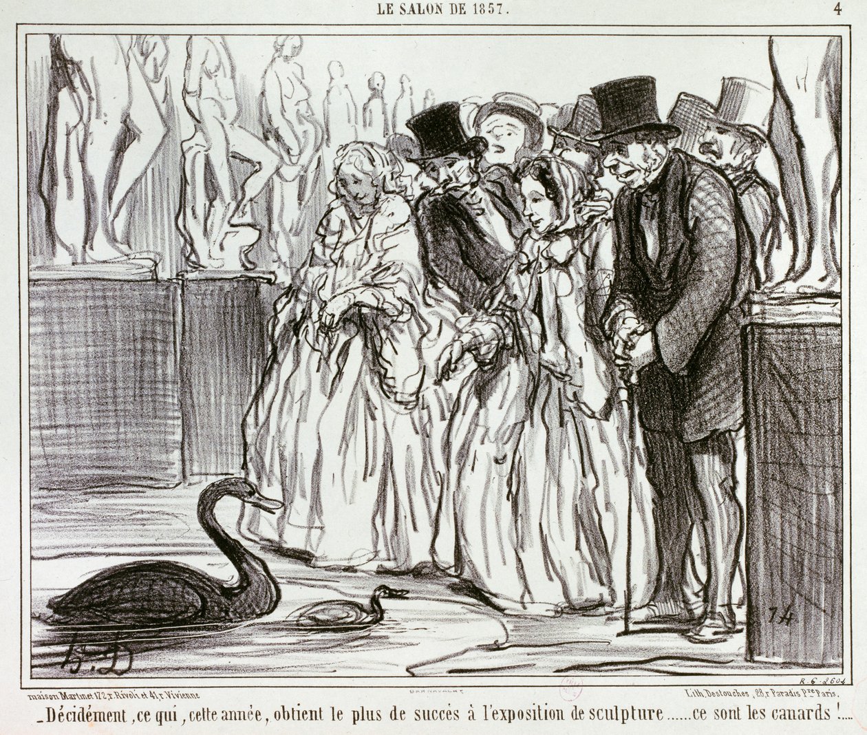 Afgjort det, som i år opnår størst succes på skulpturudstillingen... / 4. af Honoré Daumier