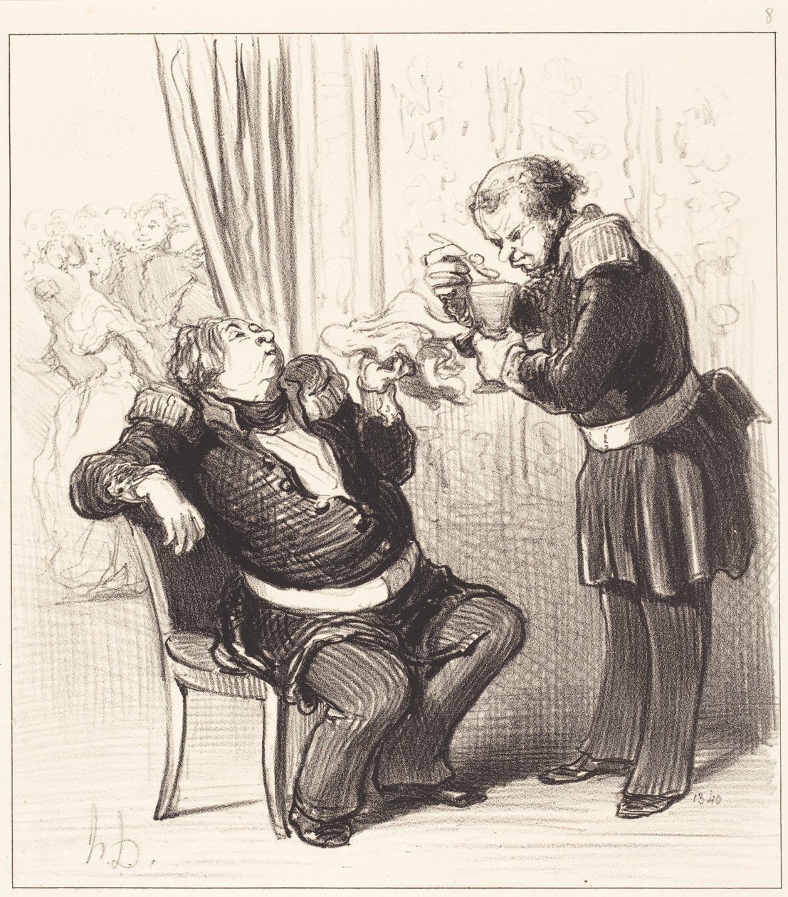 Vi har det bestemt for sjov, Guillochard! af Honoré Daumier