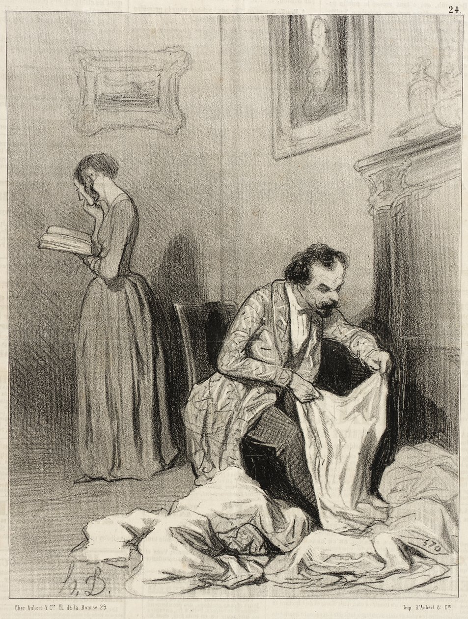 Siden Virginie fik den syvende trøstepræmie... af Honoré Daumier