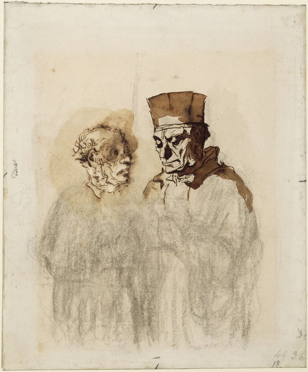 Advokaten og hans klient af Honoré Daumier
