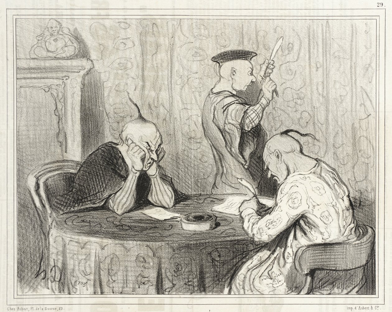 Letfærdige forfattere af Honoré Daumier