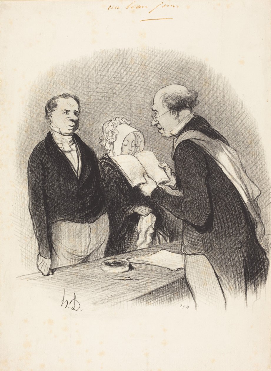 I nærværelse af borgmesteren af Honoré Daumier