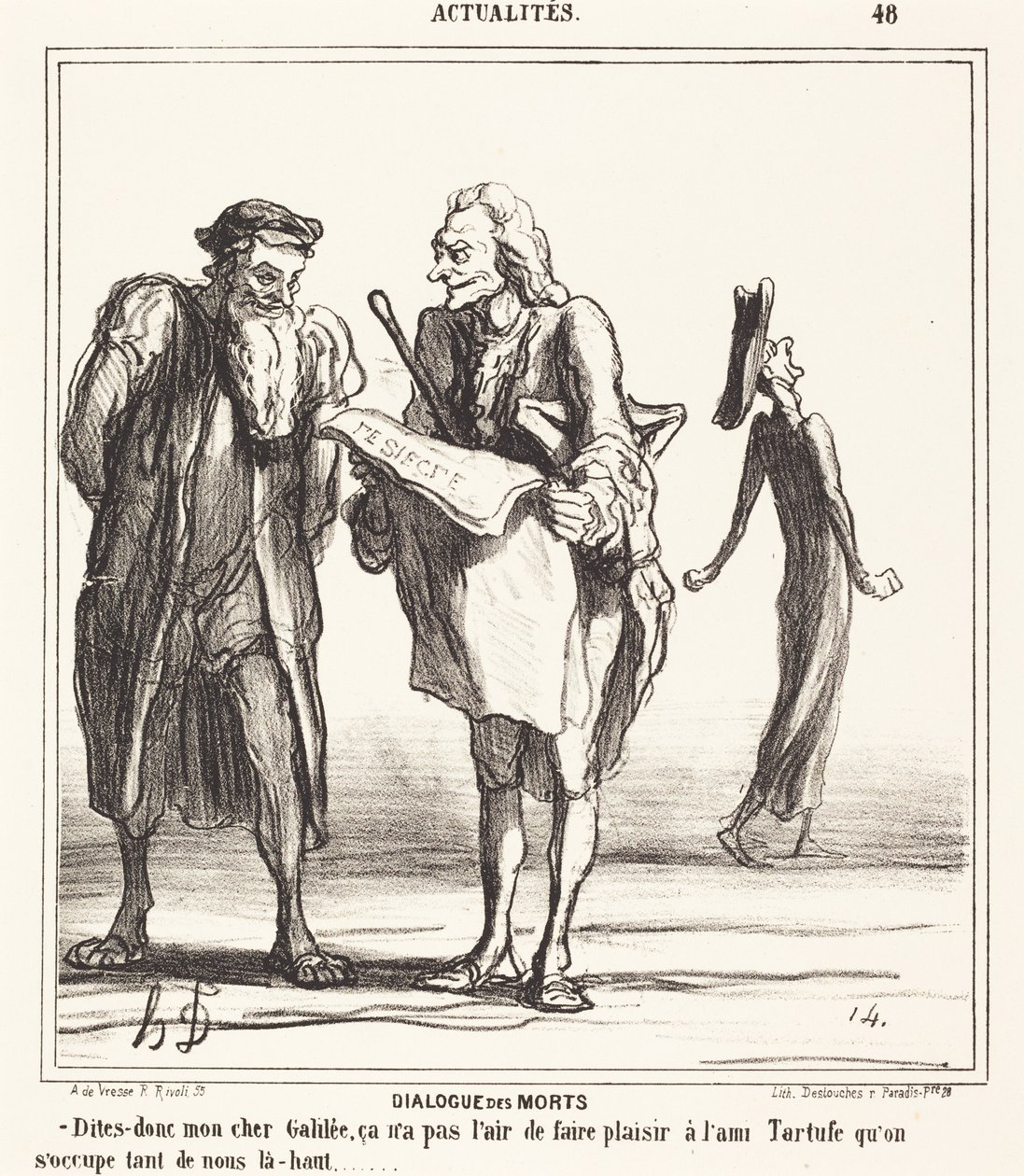 De dødes dialog af Honoré Daumier