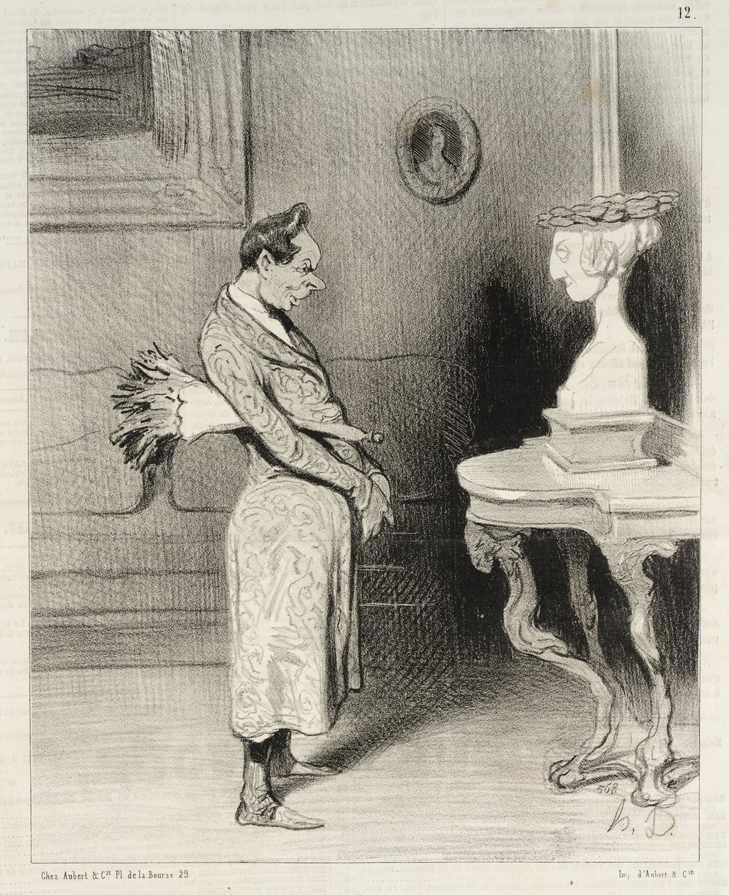 At sige, at Arsinoé ikke var glad for at blive portrætteret... af Honoré Daumier