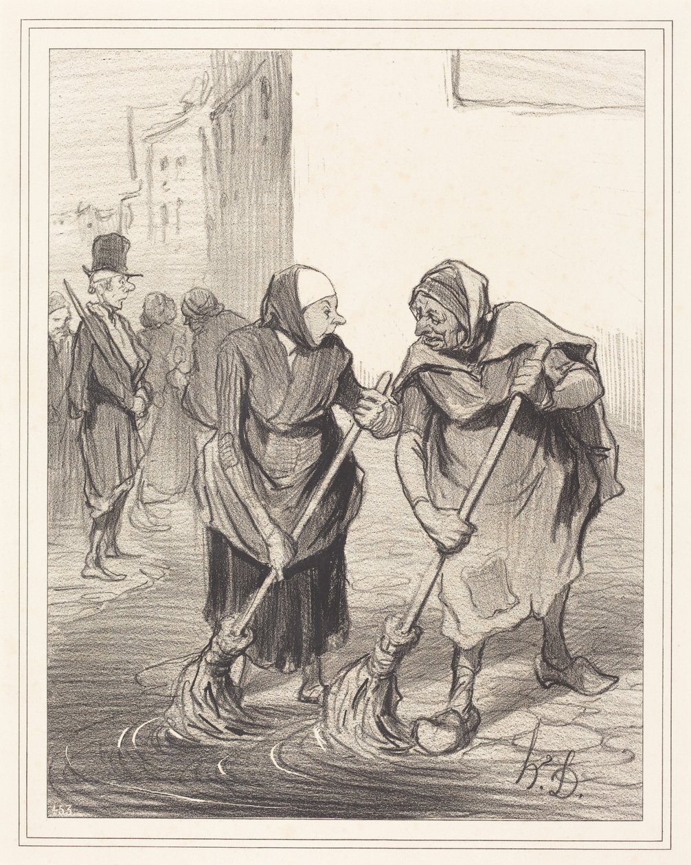 Sig mig engang, mor Giboulard... af Honoré Daumier