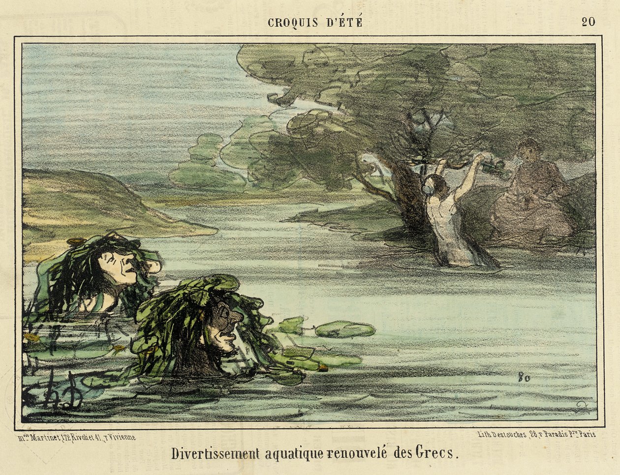 Grækernes fornyede vandforlystelse af Honoré Daumier