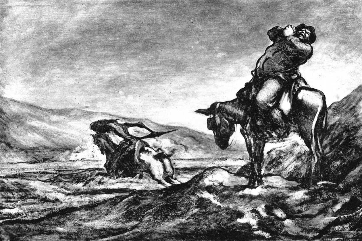 Don Quijote ja Sancho Panca af Honoré Daumier