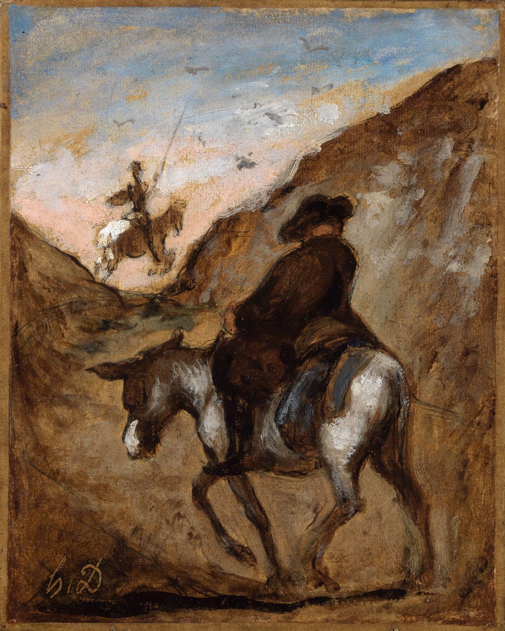 Don Quijote og Sancho Panza af Honoré Daumier