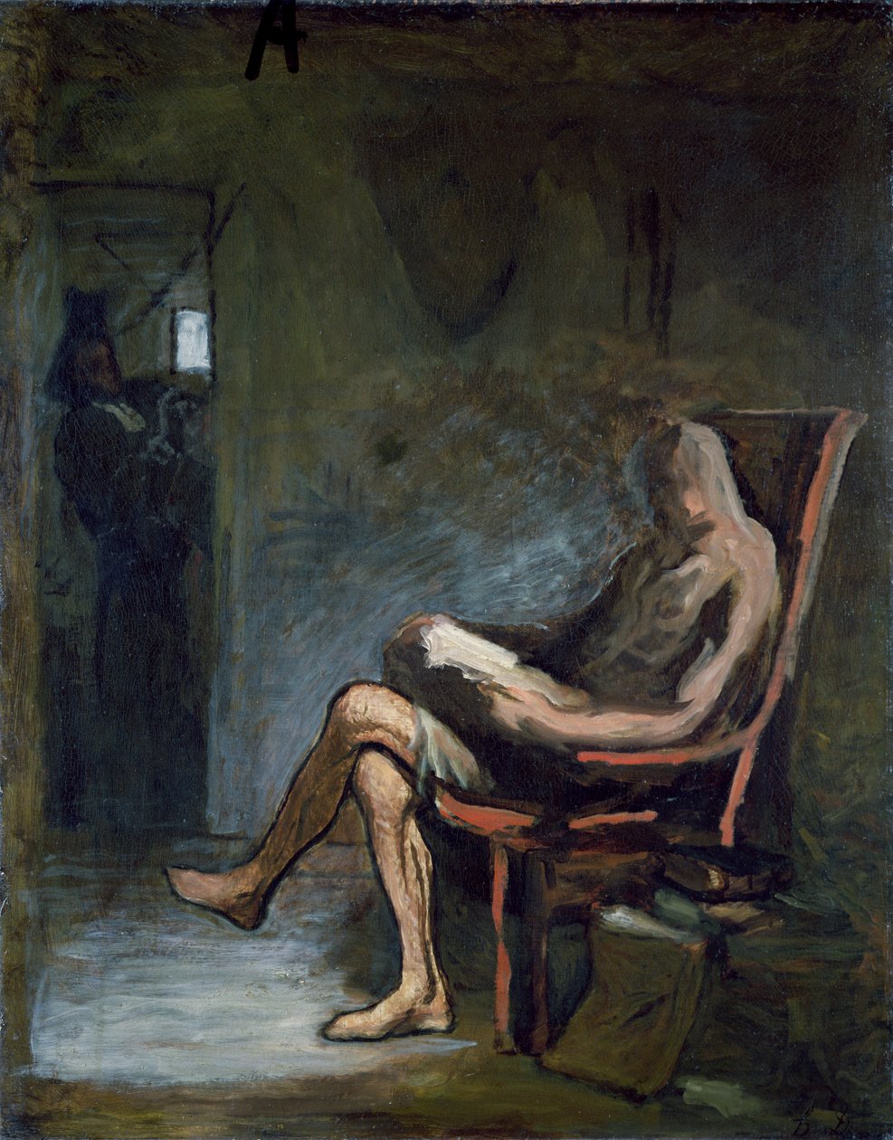 Don Quixote-læsning af Honoré Daumier