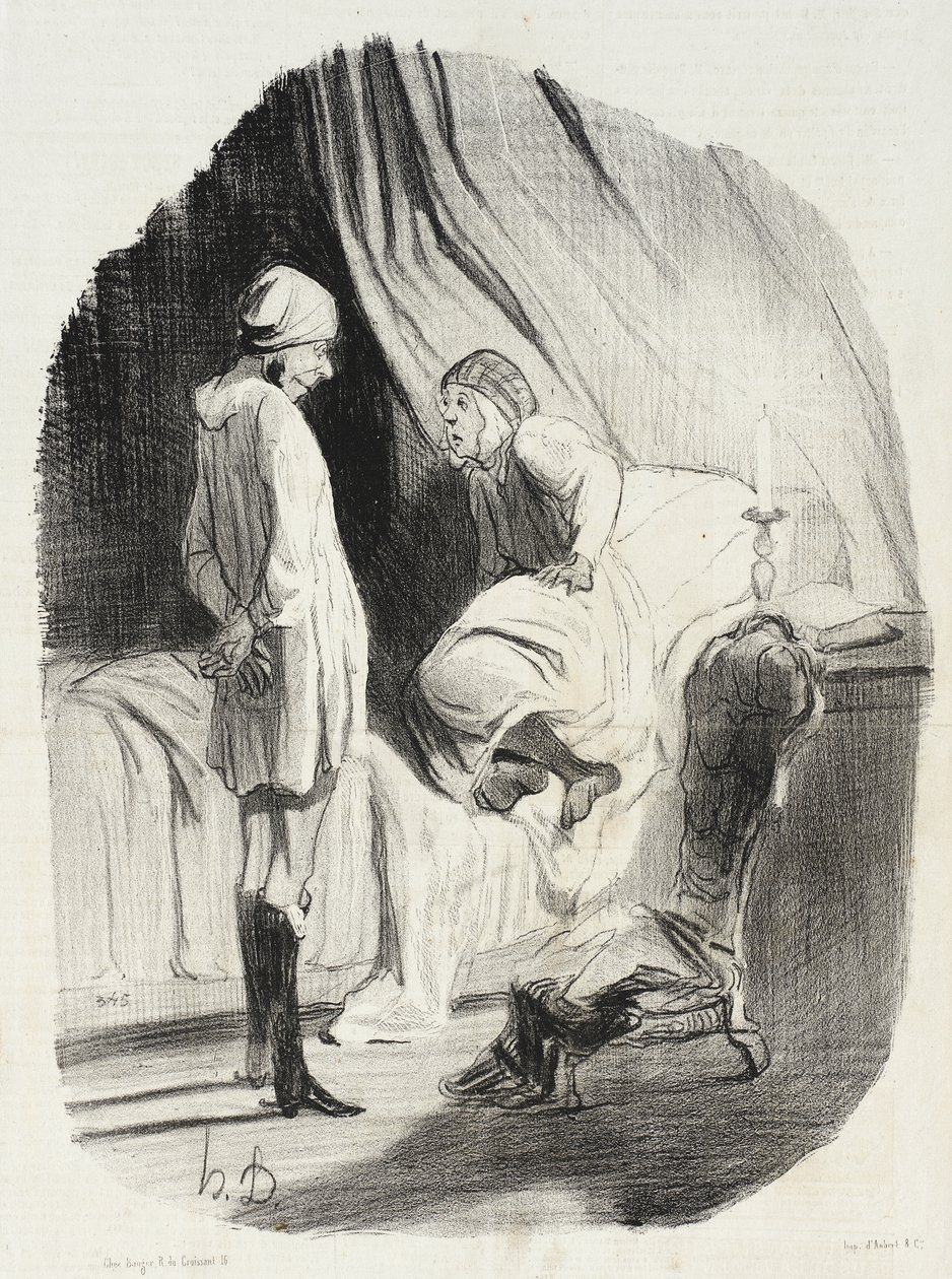"Nå, min Didine, har vi danset nok?..." af Honoré Daumier