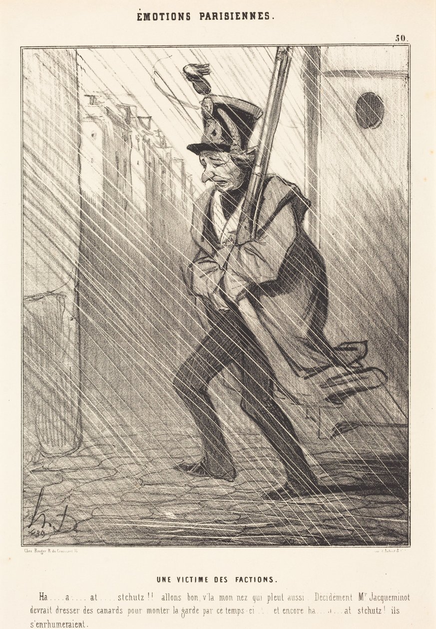 Parisiske følelser: Et offer for fraktionerne af Honoré Daumier