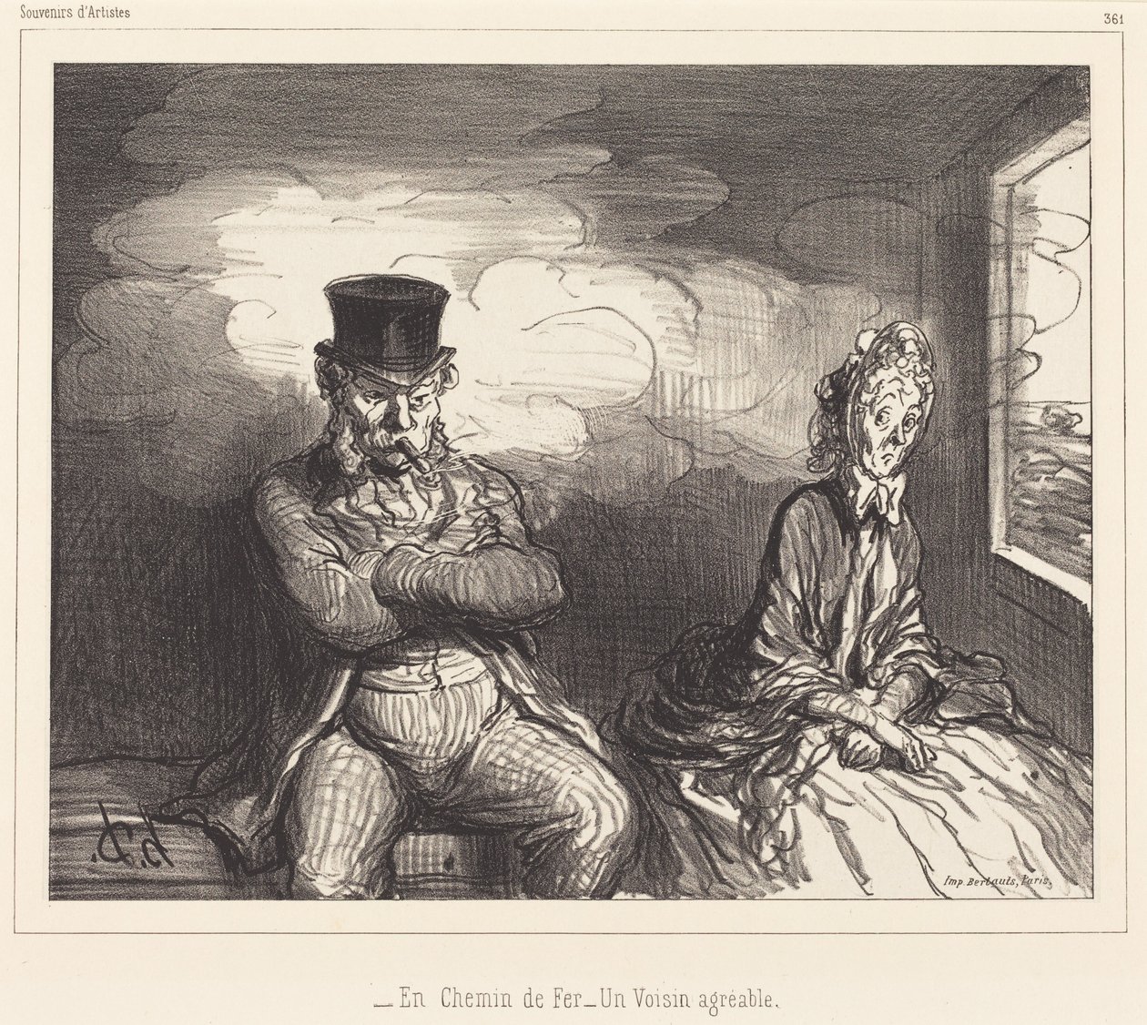 På Jernbanen... en behagelig nabo af Honoré Daumier