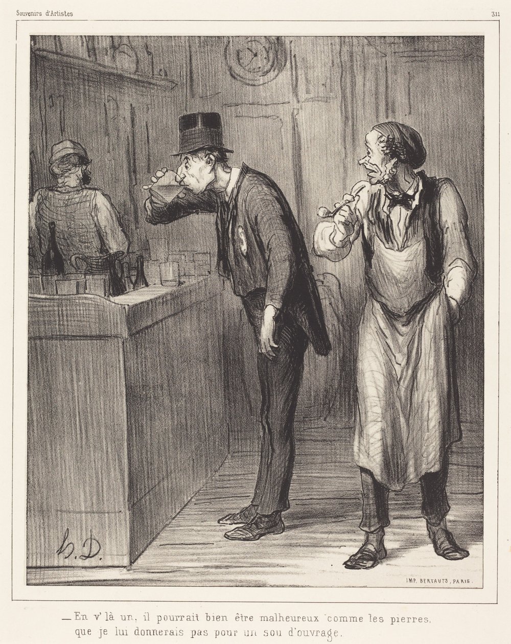 Her er en, han kunne godt være ulykkelig... af Honoré Daumier