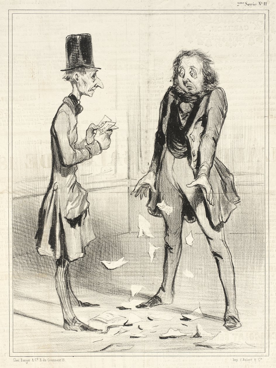 Igen mine kreditorer, altid... af Honoré Daumier