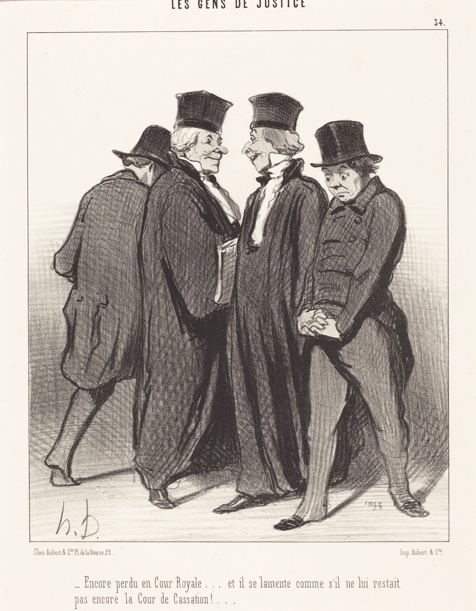 Igen tabt ved den Kongelige Domstol... og han klager... af Honoré Daumier