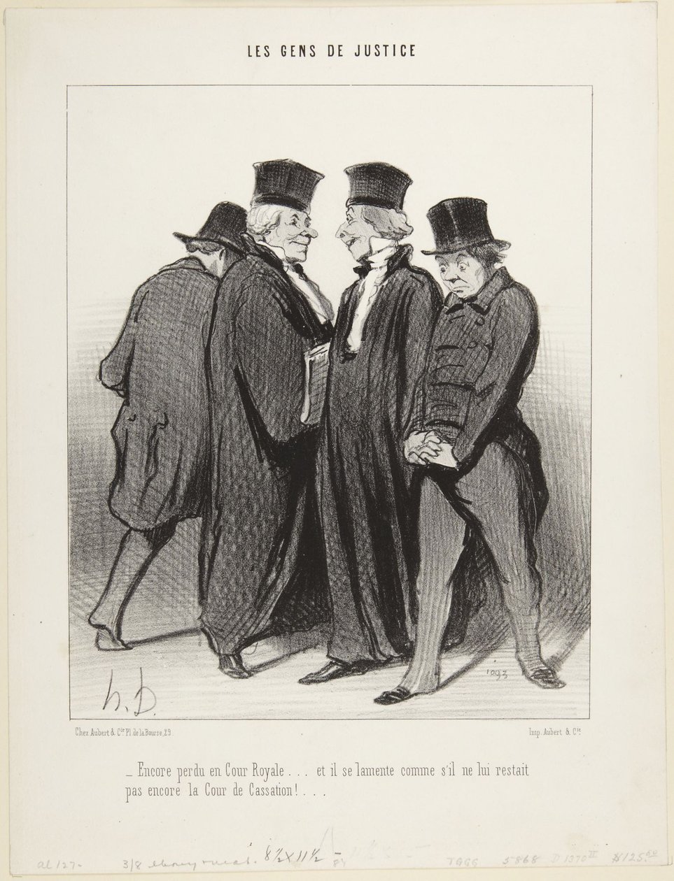 Stadig fortabt ved den Kongelige Domstol..., nummer 34 fra serien Retfærdighedens folk af Honoré Daumier