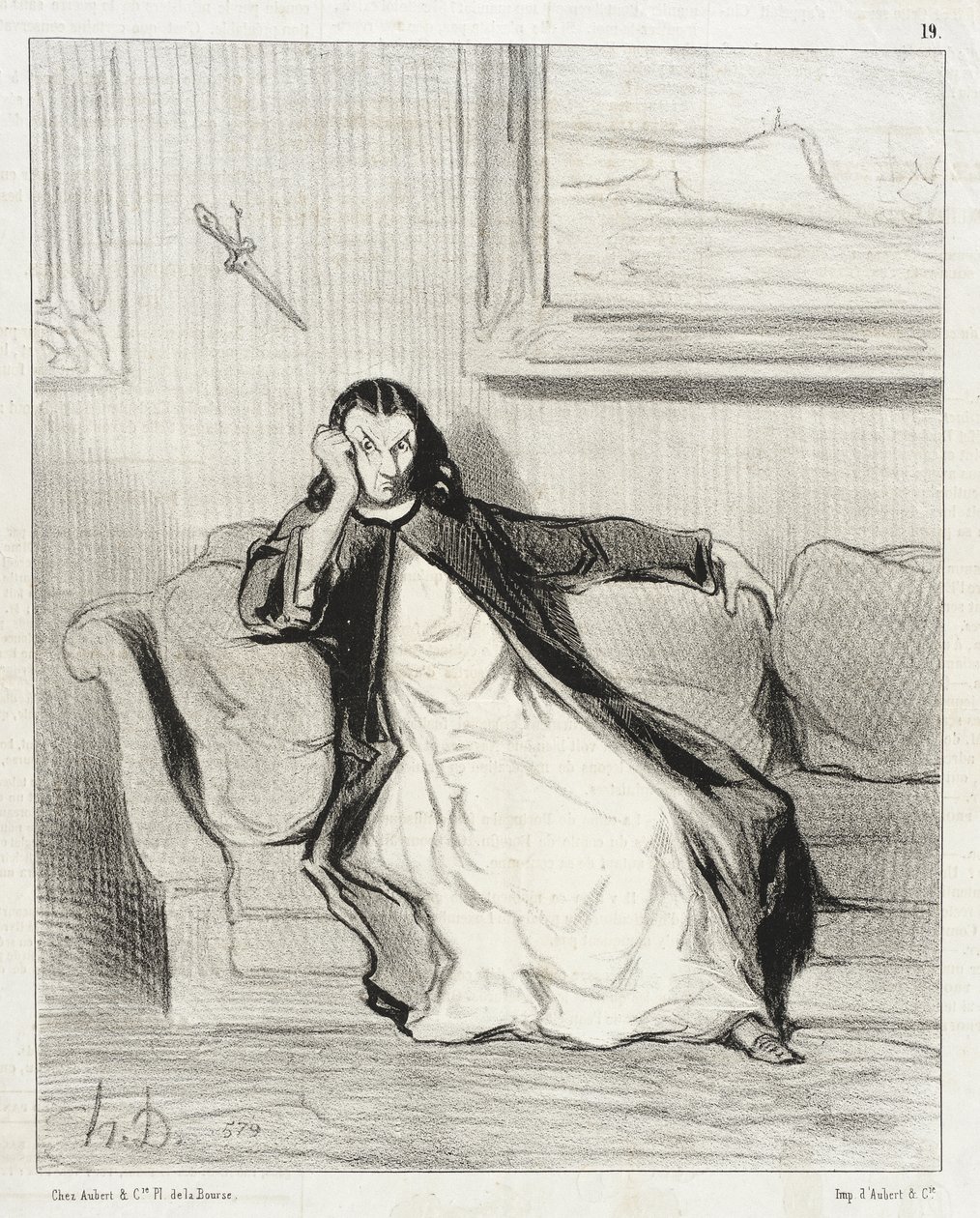 Helvede og fordømmelse!... Piftet ud... Piftet ud!!... Piftet ud! af Honoré Daumier