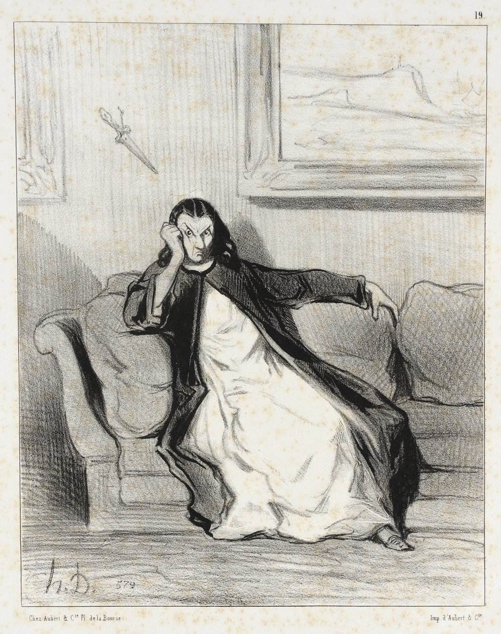 Helvede og fordømmelse!... piftet ud!... af Honoré Daumier