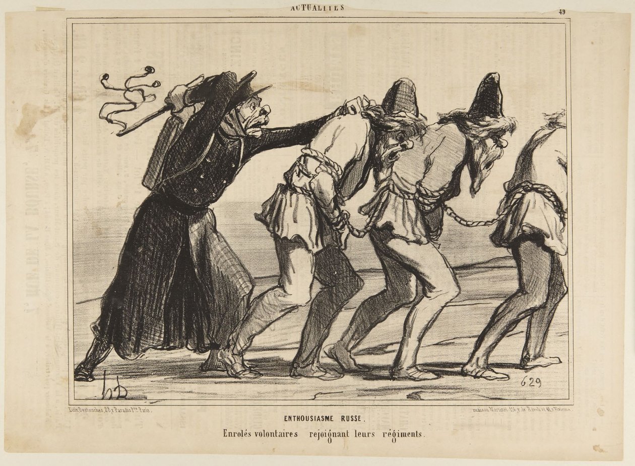 Russisk begejstring af Honoré Daumier