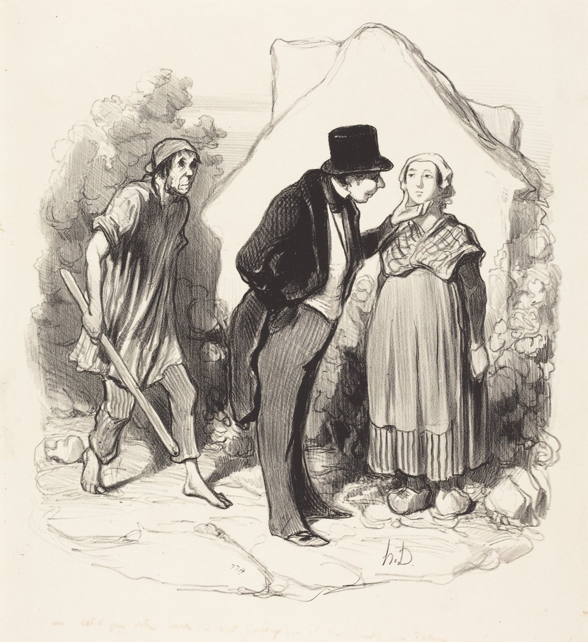 Ville din mand være jaloux... af Honoré Daumier