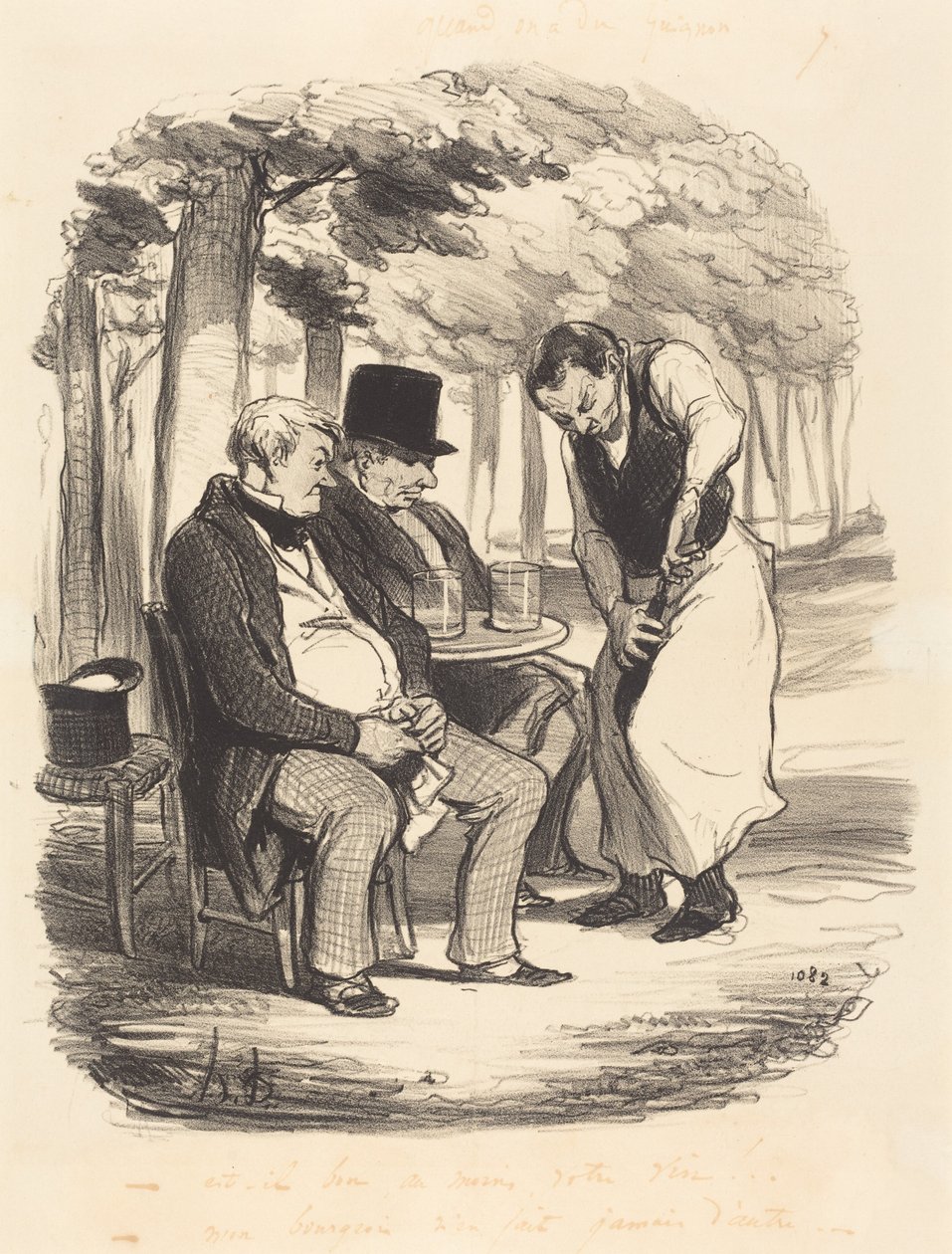 Er Deres vin i det mindste god!... af Honoré Daumier