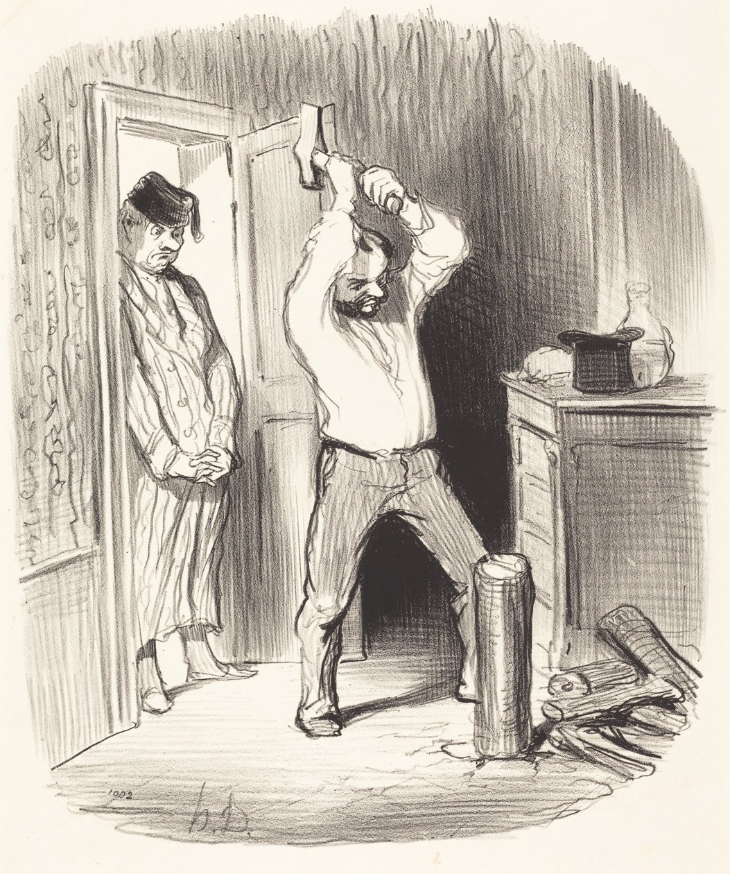 Er det Gud tilladt... at kløve brænde... af Honoré Daumier