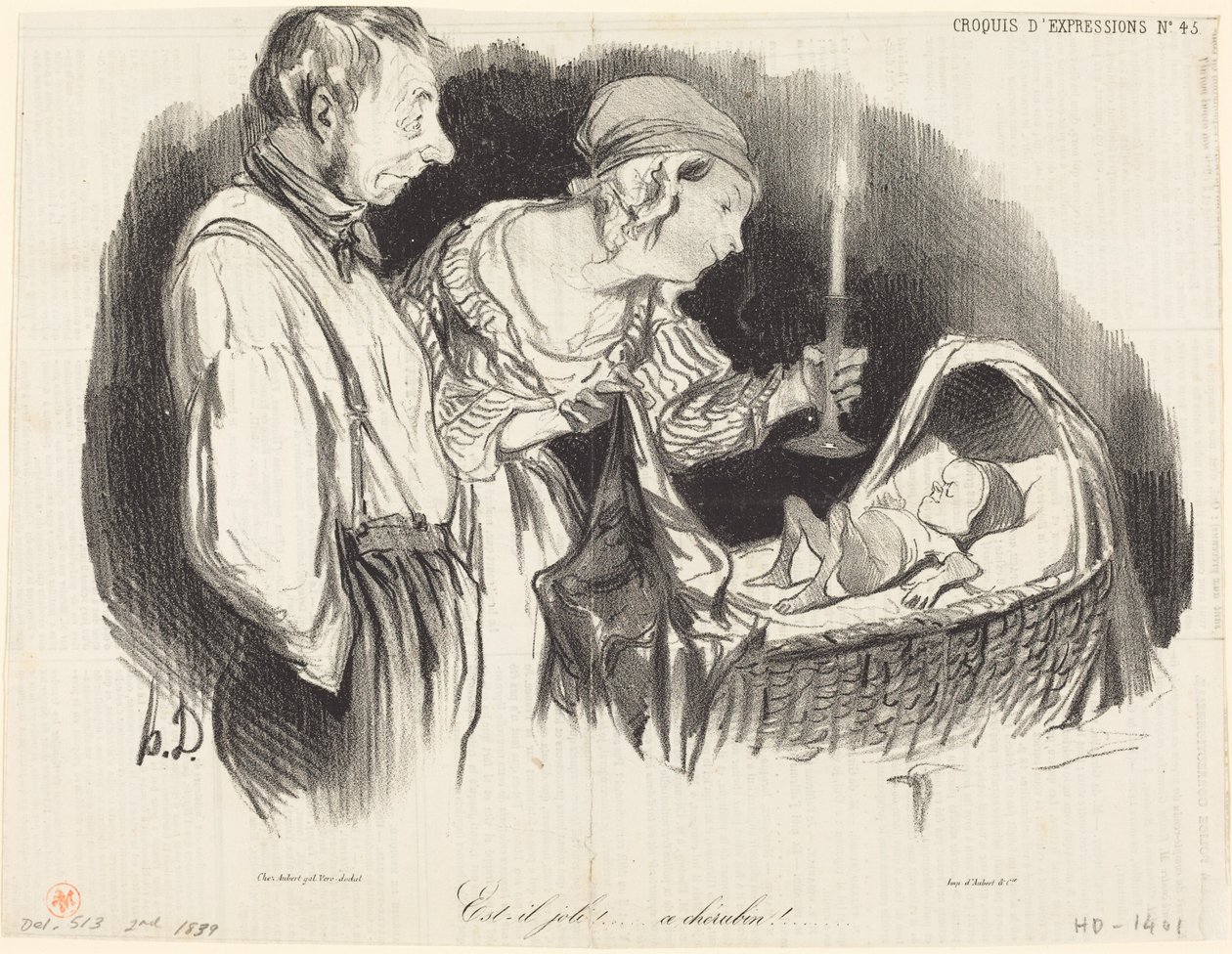 Er han ikke yndig!... denne kerub!... af Honoré Daumier