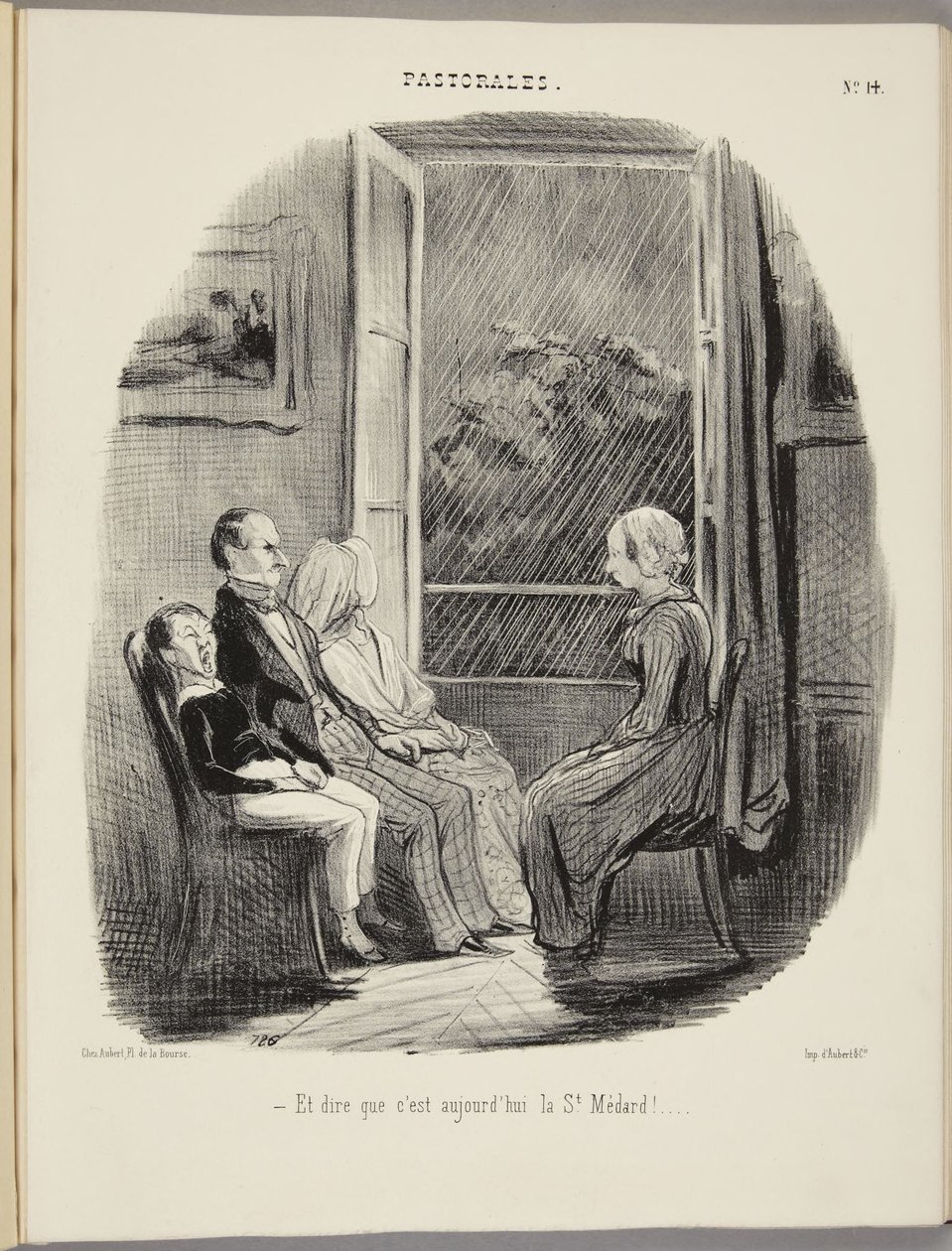 Og tænk, at det er Sankt Medards dag i dag! af Honoré Daumier