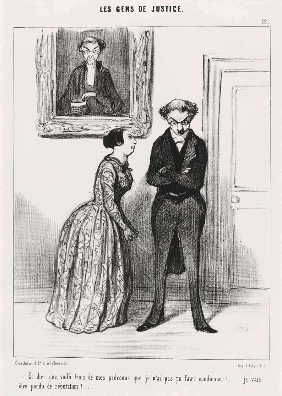 Og tænk, at der er tre ... advarede, som jeg ikke kunne få dømt!... af Honoré Daumier