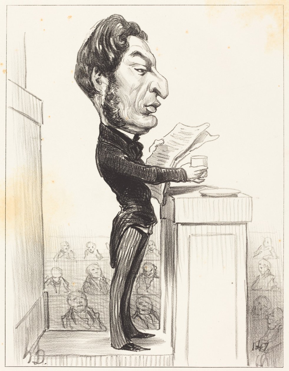 Eugène Rouher af Honoré Daumier