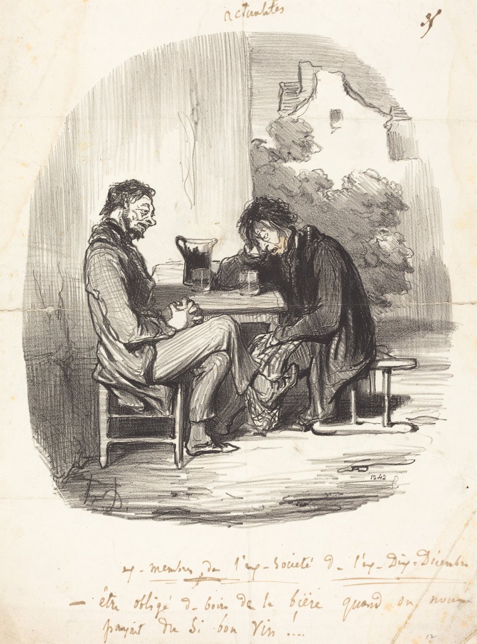 Tidligere medlemmer af det tidligere Selskab af den tidligere Tiende december af Honoré Daumier
