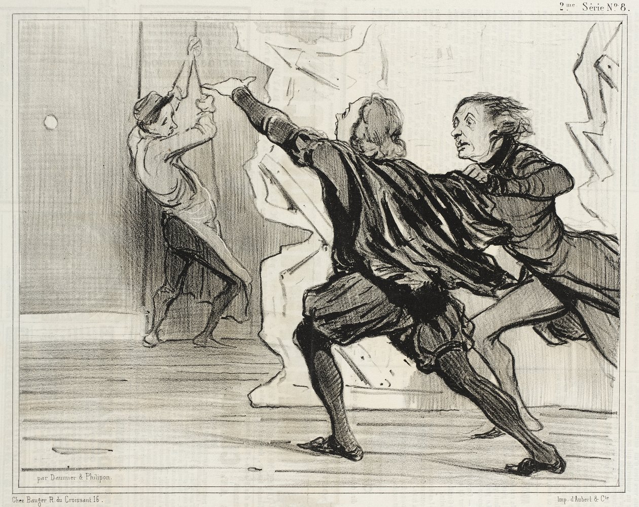 Dramatisk farce... af Honoré Daumier