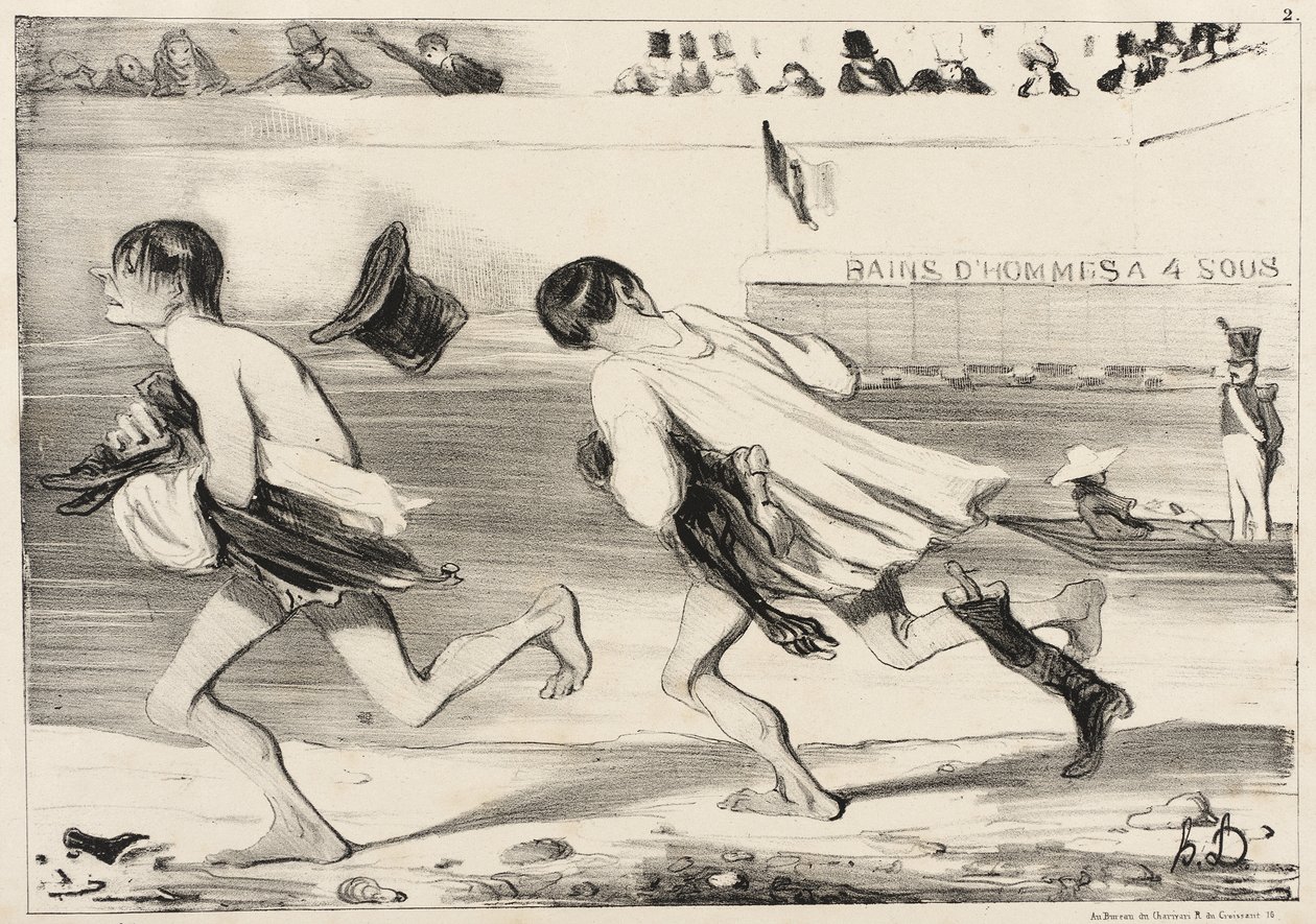 På række... på række... murbrokker! Her er kommunalbestyrelsesmedlemmet! af Honoré Daumier