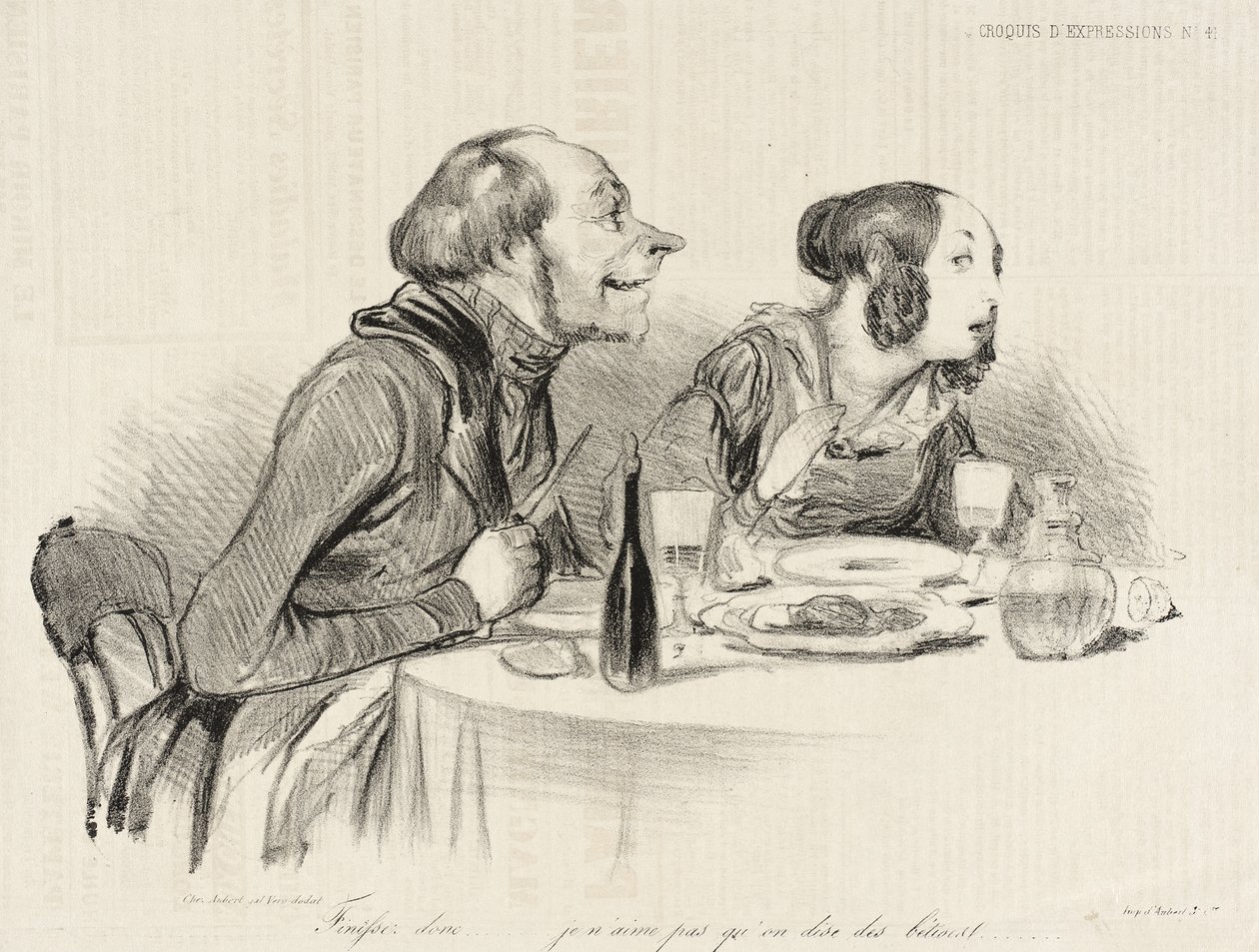 Hold dog op... jeg kan ikke lide, at man siger dumheder... af Honoré Daumier