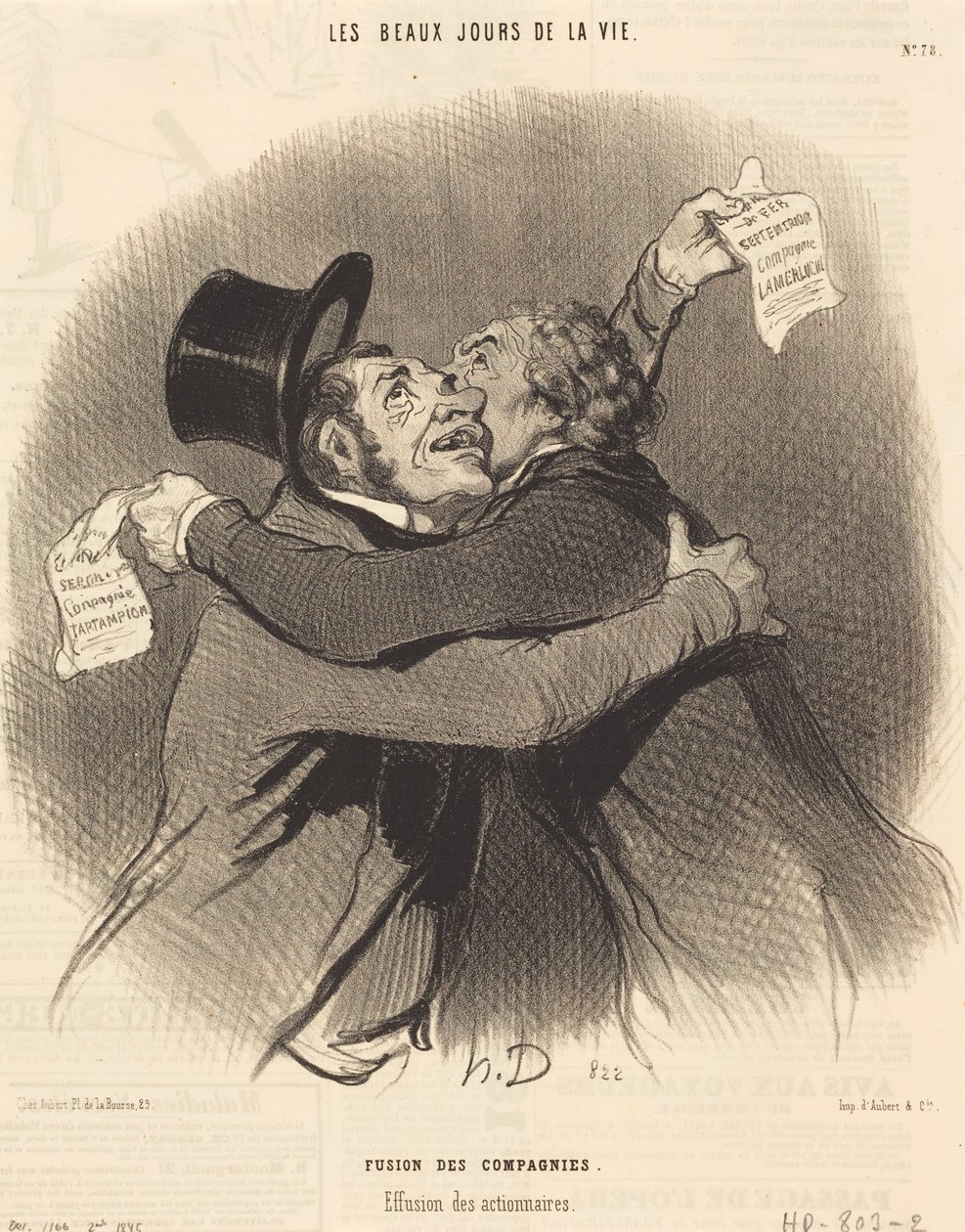 Selskabernes fusion af Honoré Daumier