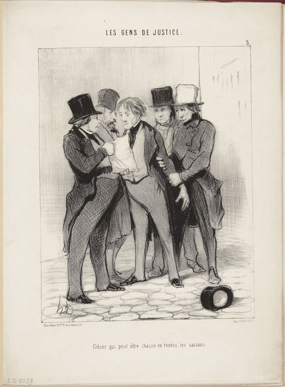 Vildt, der kan jages i alle årstider af Honoré Daumier