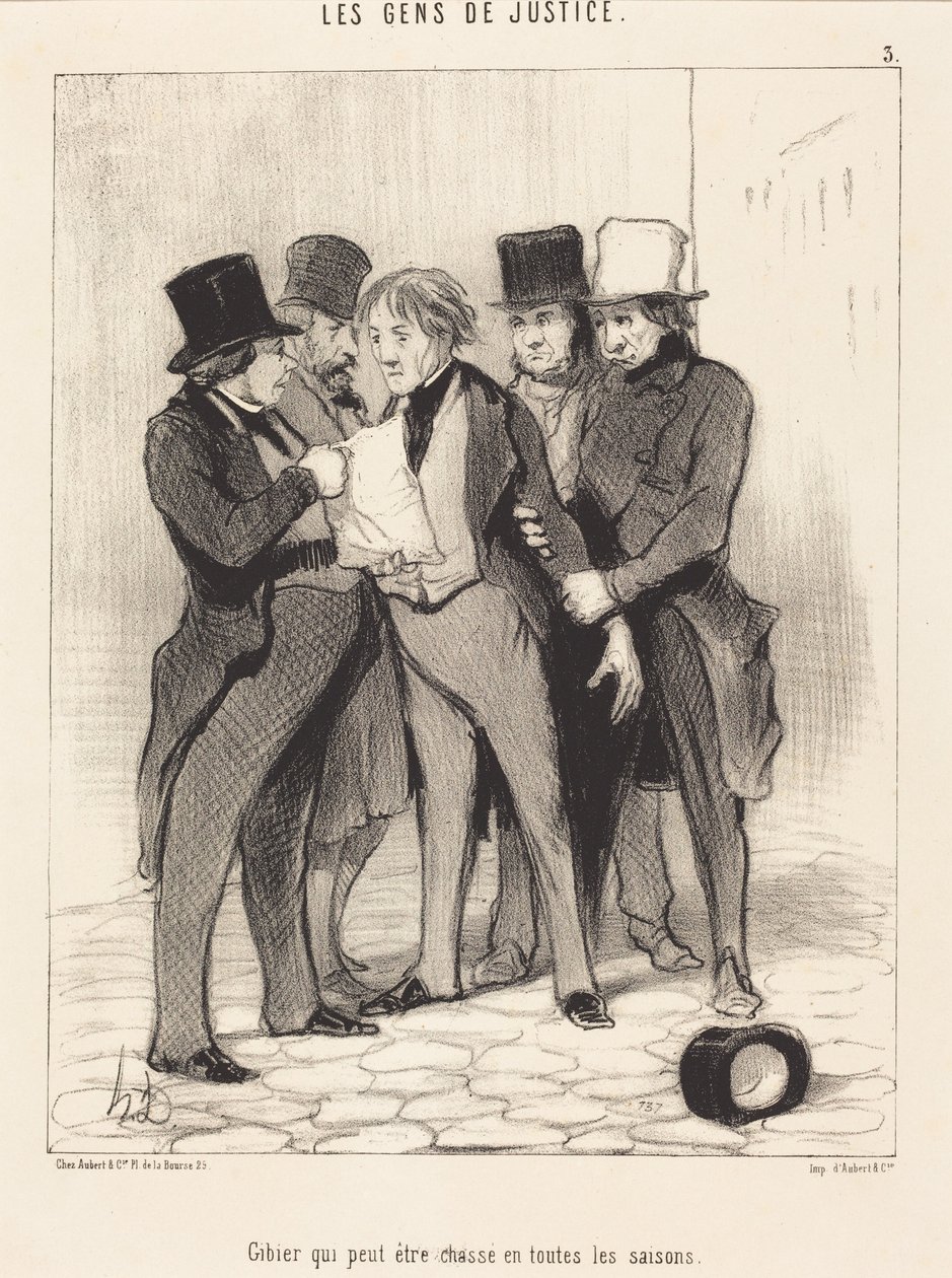 Vildt, der må jages på alle årstider af Honoré Daumier