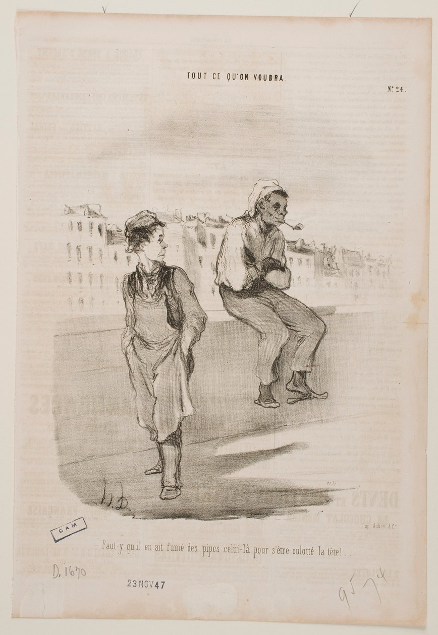 Han må virkelig have røget mange piber... af Honoré Daumier