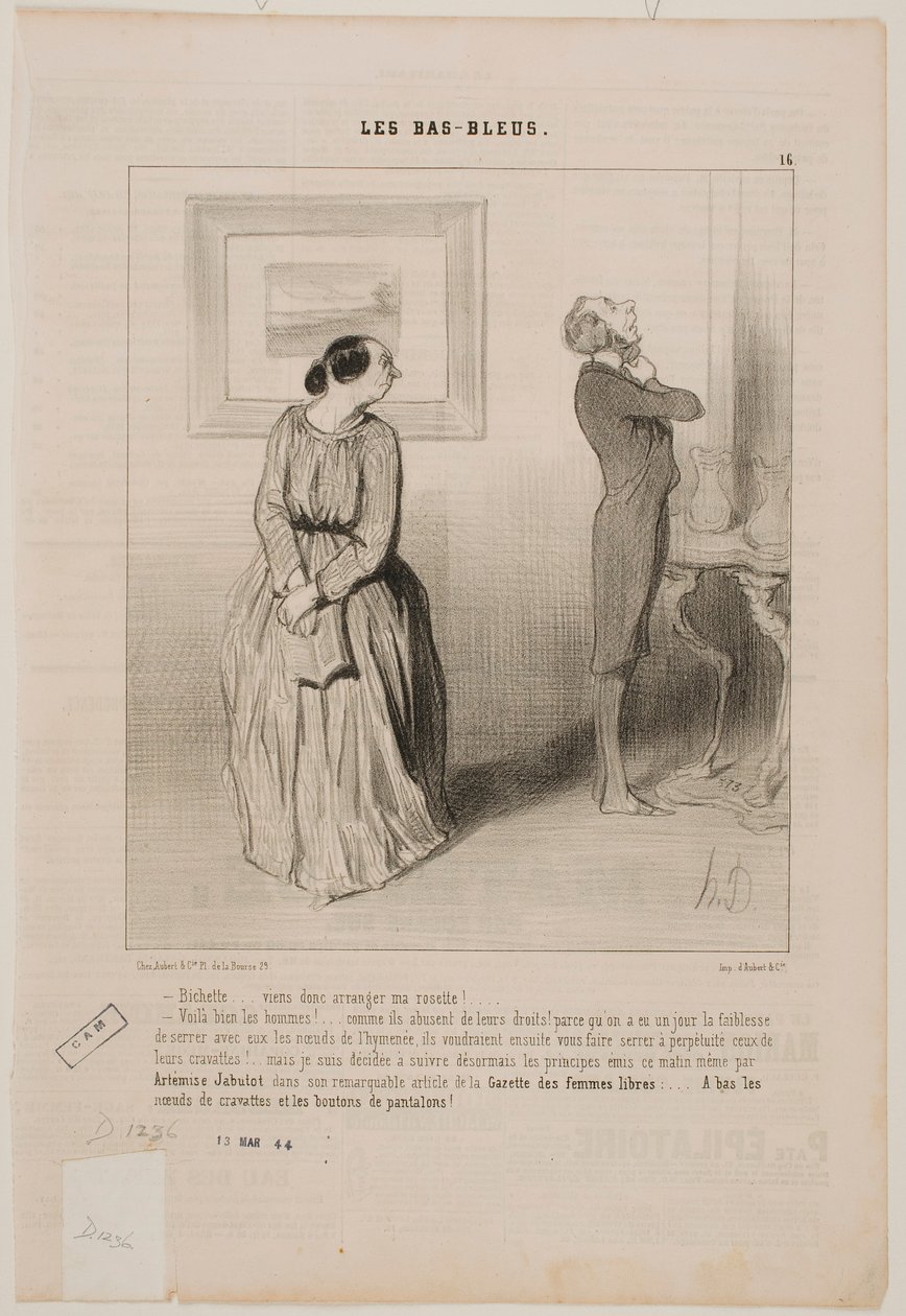 Skat... kom og ordn mit slips!... af Honoré Daumier