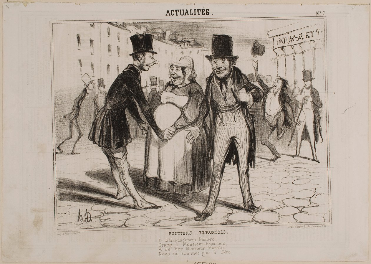 INVESTORER I SPANSKE AKTIER af Honoré Daumier