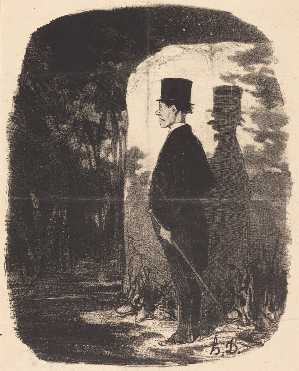 Der er ikke noget at gøre, jeg må krydse denne... skov... af Honoré Daumier