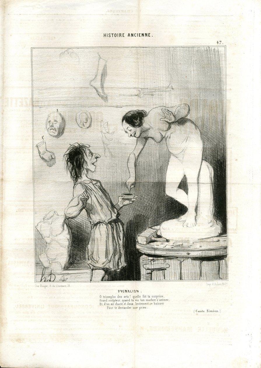 Illustration af Honore Daumier (1808-1879) i Le Charivari af Honoré Daumier