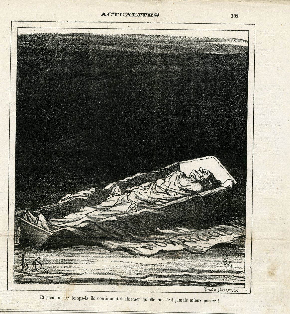 Illustration af Honore Daumier (1808-1879) i Le Charivari af Honoré Daumier
