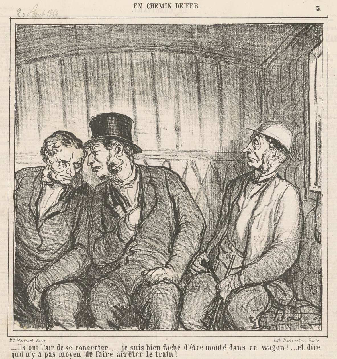 De virker til at arbejde sammen... af Honoré Daumier