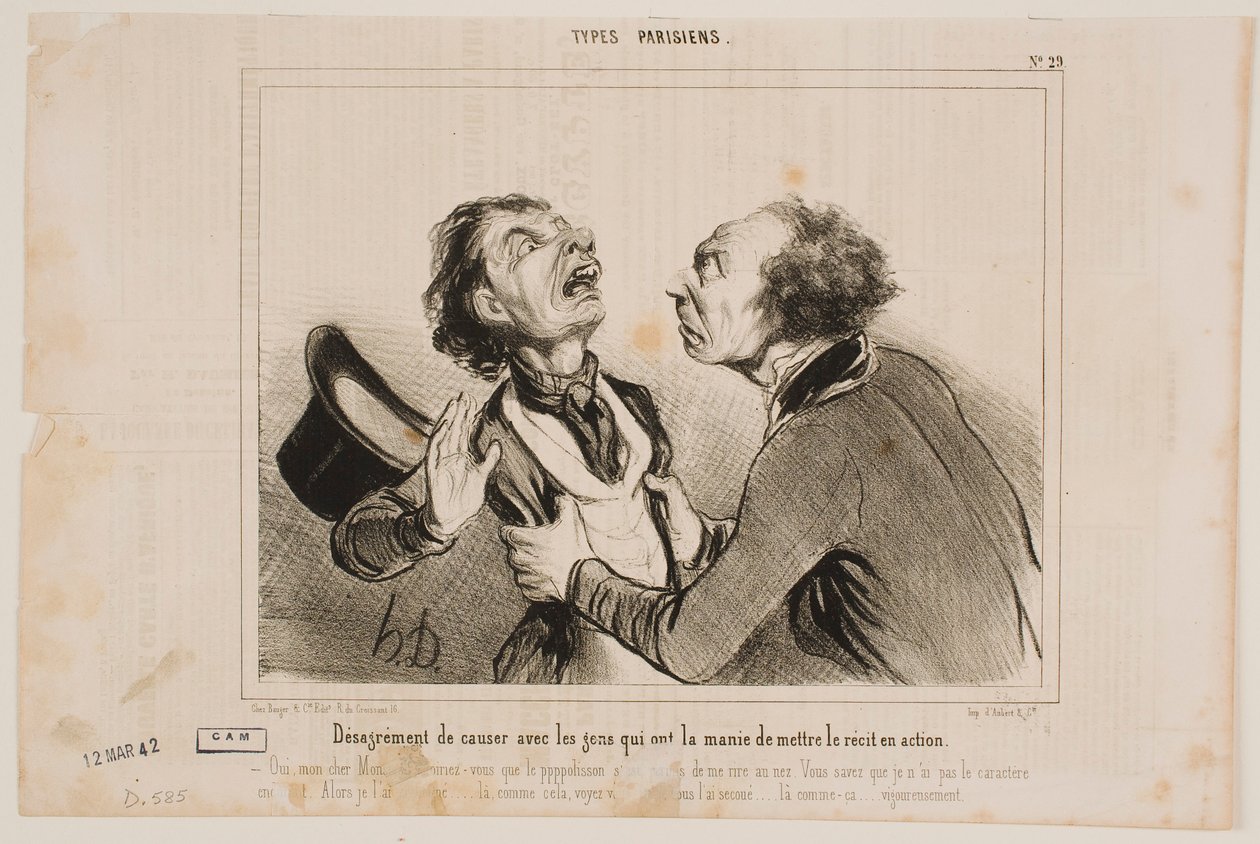Ulempen ved at tale med mennesker... af Honoré Daumier