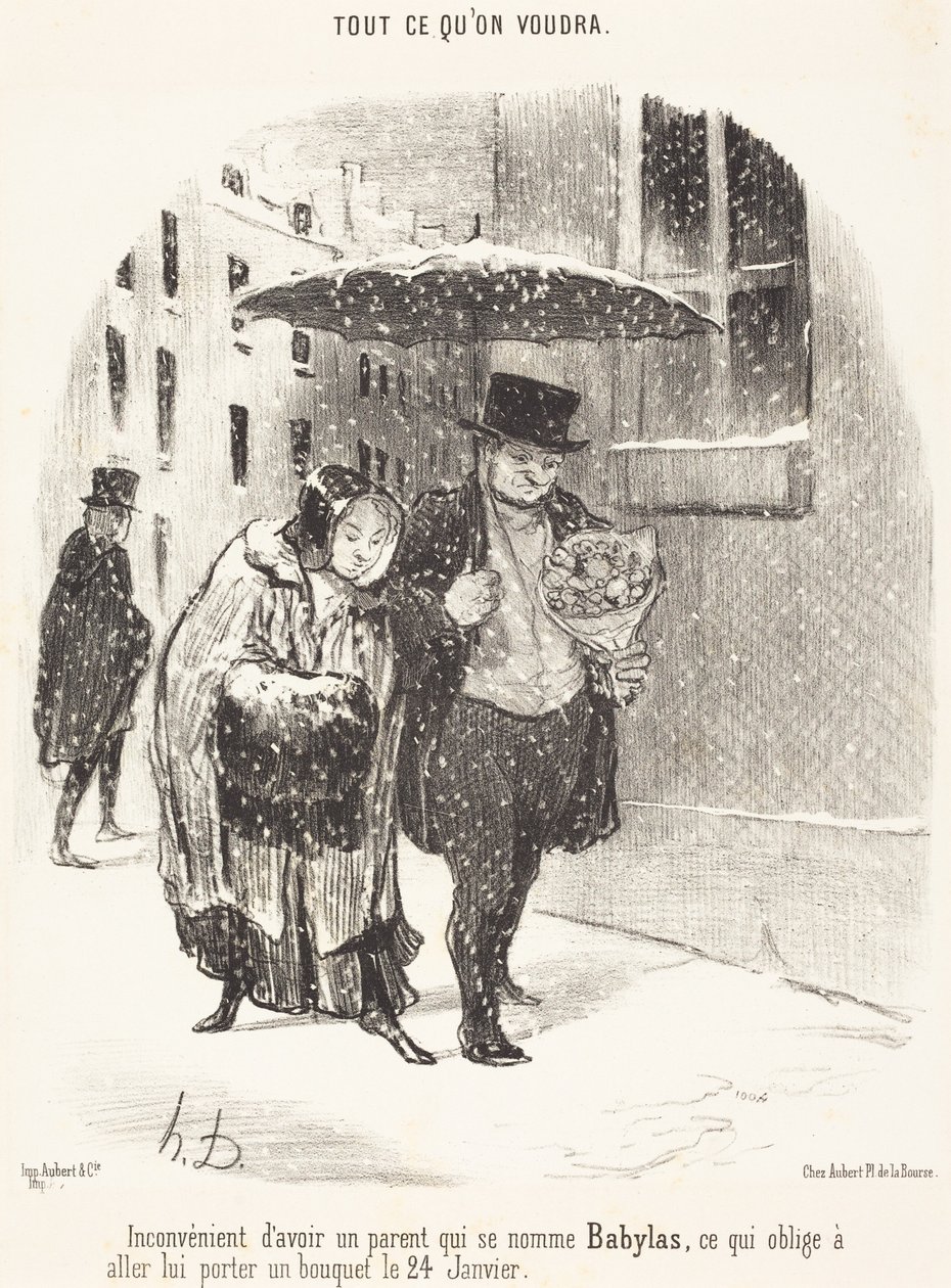 Ulempen ved at have en slægtning ved navn Babylas... af Honoré Daumier